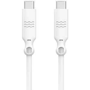 Just Green USB-C- auf-USB-C-Kabel - Recycelbar - 3A - 1.2 Meter - Weiß