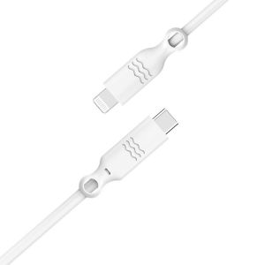 Just Green USB-C-auf-Lightning-Kabel - Recycelbar - MFi-Zertifizierung -3A - 1.2 Meter - Weiß