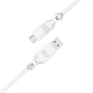 Just Green Micro-USB-auf-USB-Kabel - Recycelbar - 2.1A - 1.2 Meter - Weiß