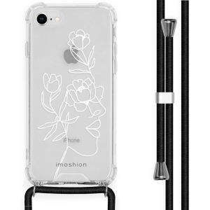 iMoshion Design Hülle mit Band für das iPhone SE (2022 / 2020) / 8 / 7 - Woman Flower