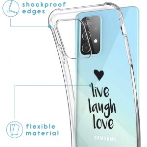 iMoshion Design Hülle mit Band für das Samsung Galaxy A52(s) (5G/4G) - Live Laugh Love