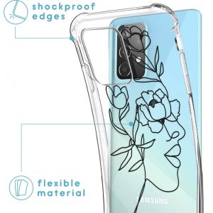 iMoshion Design Hülle mit Band Samsung Galaxy A52(s) (5G/4G) - Woman Flower