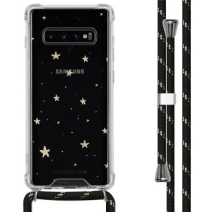 iMoshion Design Hülle mit Band für das Samsung Galaxy S10 Plus - Stars Gold