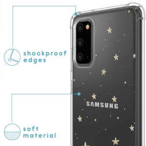 iMoshion Design Hülle mit Band für das Samsung Galaxy S20 - Stars Gold