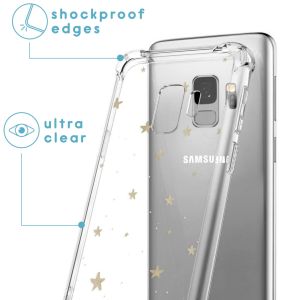 iMoshion Design Hülle mit Band für das Samsung Galaxy S9 - Stars Gold