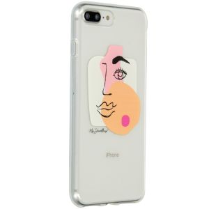 My Jewellery Design Soft Case iPhone 8 Plus / 7 Plus - Face Transparent