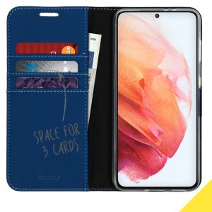 Accezz Wallet TPU Klapphülle für das Samsung Galaxy S21 - Dunkelblau