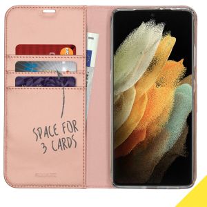 Accezz Wallet TPU Klapphülle Samsung Galaxy S21 Ultra - Roségold