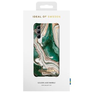 iDeal of Sweden Fashion Back Case Samsung Galaxy S21 - Golden Jade Marble