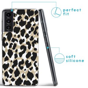 iMoshion Design Hülle für das Samsung Galaxy S21 Plus - Leopard / Schwarz