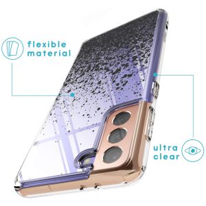 iMoshion Design Hülle Samsung Galaxy S21 Plus - Spritzer - Schwarz