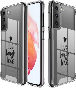 iMoshion Design Hülle Samsung Galaxy S21 - Live Laugh Love - Schwarz
