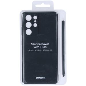 Samsung Original Silikon Cover + S Pen Galaxy S21 Ultra - Schwarz