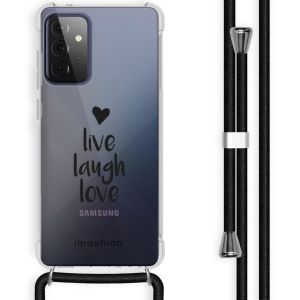 iMoshion Design Hülle mit Band für das Samsung Galaxy A72 - Live Laugh Love