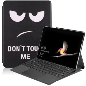 iMoshion Design Trifold Klapphülle Microsoft Surface Go 4 / Go 3 / Go 2 - Don't touch