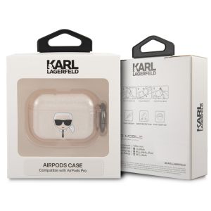 Karl Lagerfeld Karl's Head Silicone Glitter Case für das Apple AirPods Pro - Gold