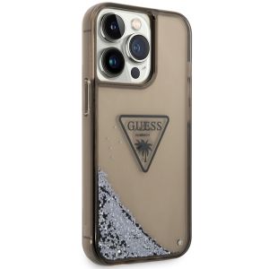 Guess Liquid Glitter Back Cover für das iPhone 14 Pro - Schwarz