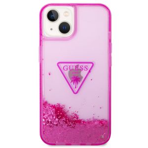 Guess Liquid Glitter Back Cover für das iPhone 14 - Fuchsia