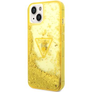 Guess Liquid Glitter Back Cover für das iPhone 14 - Gelb