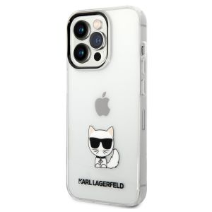 Karl Lagerfeld Hardcase Backcover Choupette für das iPhone 14 Pro - Transparent