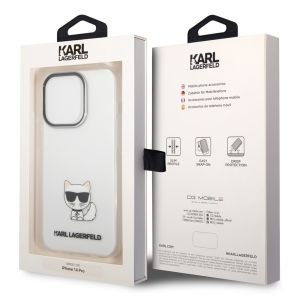 Karl Lagerfeld Hardcase Backcover Choupette für das iPhone 14 Pro - Transparent
