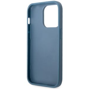 Guess 4G Metal Logo Back Cover für das iPhone 14 Pro Max - Blau