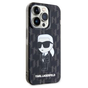 Karl Lagerfeld Hard Case Back Cover Monogram für das iPhone 15 Pro Max - Schwarz