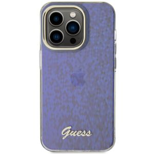 Guess Faceted Mirror Back Cover für das iPhone 15 Pro - Blau