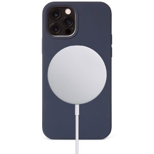 Decoded Silikon-Case MagSafe iPhone 12 (Pro) - Matte Navy