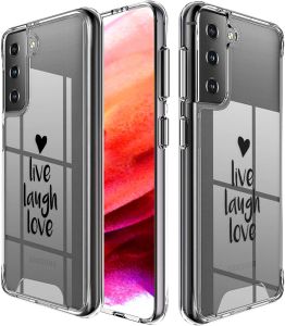 iMoshion Design Hülle Samsung Galaxy S21 FE - Live Laugh Love