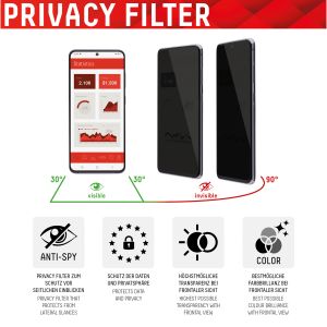 Displex Displayschutz aus gehärtetem Glas Privacy für das Samsung Galaxy S22