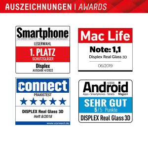Displex Bildschirmschutzfolie Real Glass Full Cover für das Samsung Galaxy A54 (5G)
