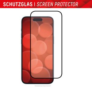 Displex Bildschirmschutzfolie Real Glass Full Cover für das iPhone 15 / 15 Pro