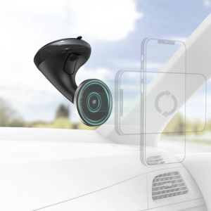 Hama ﻿MagLock 360° Handyhalterung für das Auto – MagSafe – Windschutzscheibe – Schwarz