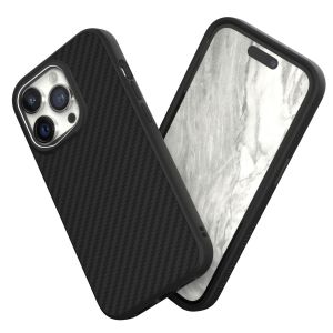 RhinoShield SolidSuit Backcover für das iPhone 14 Pro - Carbon Fiber / Black