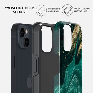 Burga Tough Back Cover MagSafe für das iPhone 14 - Emerald Pool