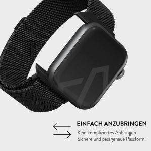 Burga Mailändische armband für das Apple Watch Series 1-9 / SE - 38/40/41mm - Schwarz