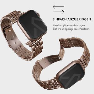 Burga Edelstahlarmband für das Apple Watch Series 1-9 / SE / Ultra (2) - 42/44/45/49mm - Chic Royal - Rose Gold