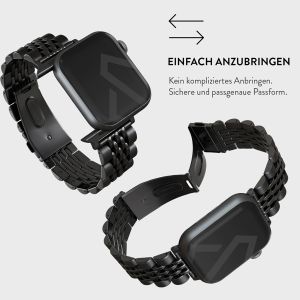 Burga Edelstahlarmband für das Apple Watch Series 1-9 / SE - 38/40/41mm - Chic Royal - Schwarz