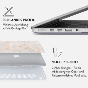 Burga Hardshell Hülle für das MacBook Air 13 Zoll (2022) / Air 13 Zoll (2024) M3 chip - A2681 / A3113 - Vanilla Sand
