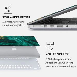 Burga Hardshell Hülle für das MacBook Air 13 Zoll (2022) / Air 13 Zoll (2024) M3 chip - A2681 / A3113 - Emerald Pool
