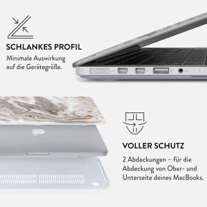 Burga Hardshell Hülle für das MacBook Air 13 Zoll (2022) / Air 13 Zoll (2024) M3 chip - A2681 / A3113 - Snowstorm