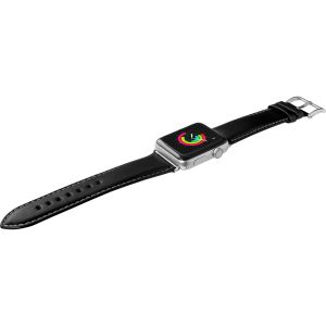 Laut Oxford Leather für das Apple Watch Series 1-9 / SE / Ultra (2) - 42/44/45/49 mm - Schwarz