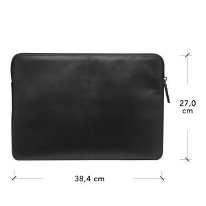 dbramante1928 Skagen Pro - Laptop Hülle 14 Zoll - Laptop Sleeve - Echtes Leder - MacBook Air 15 Zoll - Black