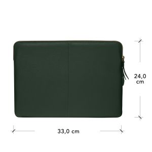 dbramante1928 ﻿Paris+ Sleeve - Laptop Hülle 13 Zoll - Laptop Sleeve - Echtes Leder - MacBook Pro / Air 13 Zoll - Evergreen
