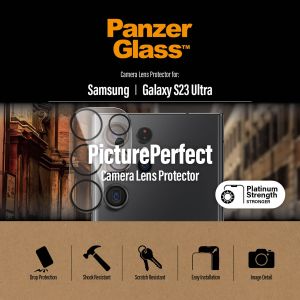 PanzerGlass Kameraprotektor aus Glas für das Samsung Galaxy S23 Ultra