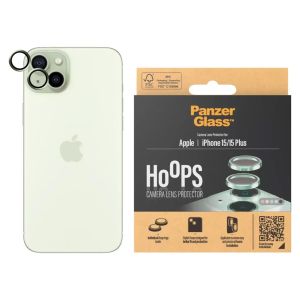 PanzerGlass Kameraprotektor Hoop Optic Rings für das iPhone 15 / 15 Plus - Green