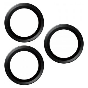 PanzerGlass Kameraprotektor Hoop Optic Rings für das iPhone 15 Pro / 15 Pro Max - Black Titanium