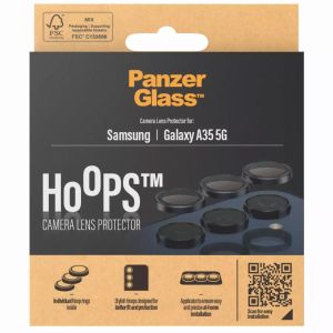 PanzerGlass Kameraprotektor Hoop Optic Rings für das Samsung Galaxy A35 - Black