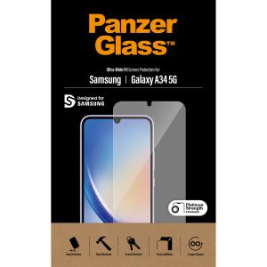 PanzerGlass Ultra-Wide Fit Antibakterieller Displayschutz für das Samsung Galaxy A34 (5G)